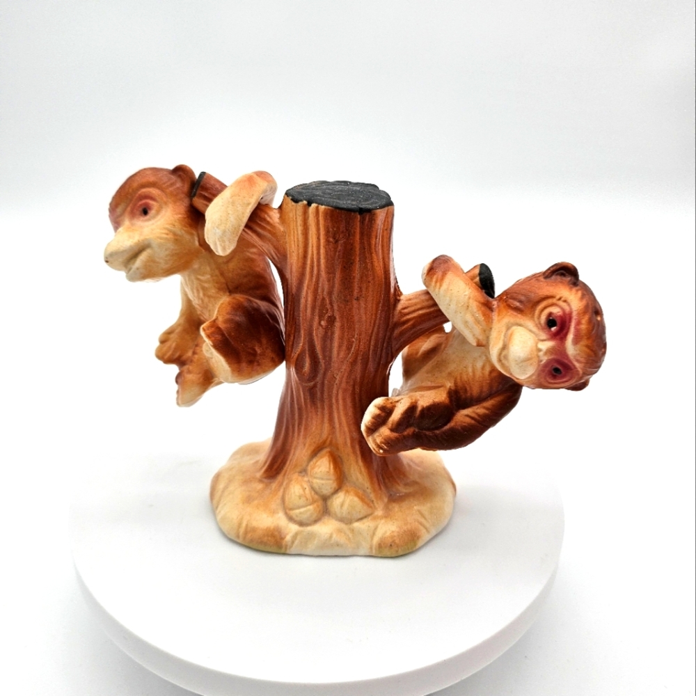 Vintage Artmark Monkeys Hanging On A Tree Salt And Pepper Shakers Japan c. 1950s